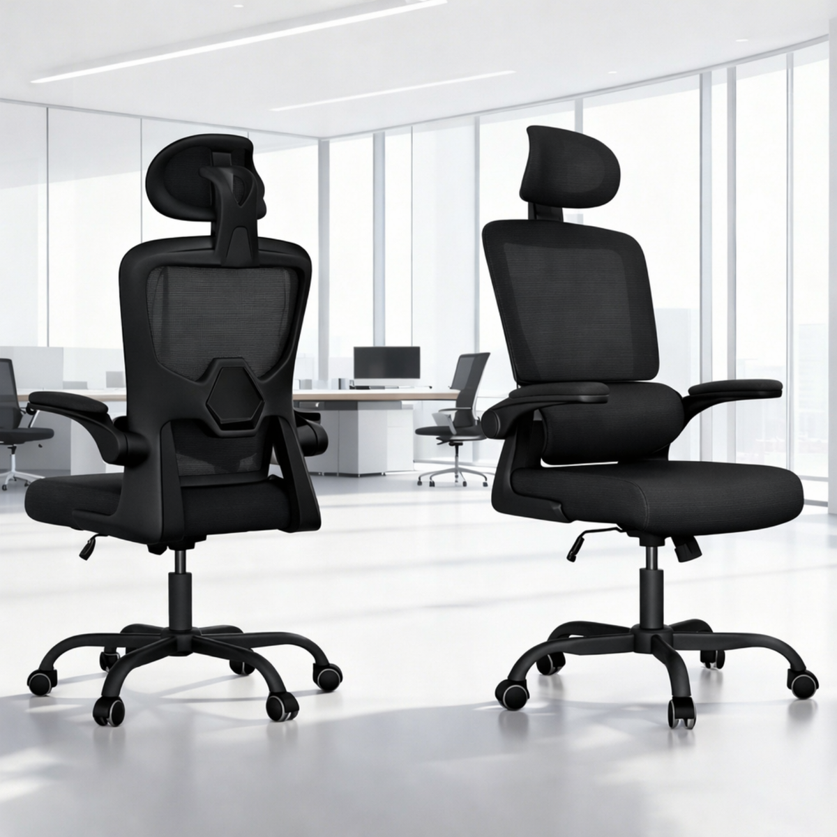 Chaise de Bureau Ergonomique multi-zones avec maille respirante – Office C-870