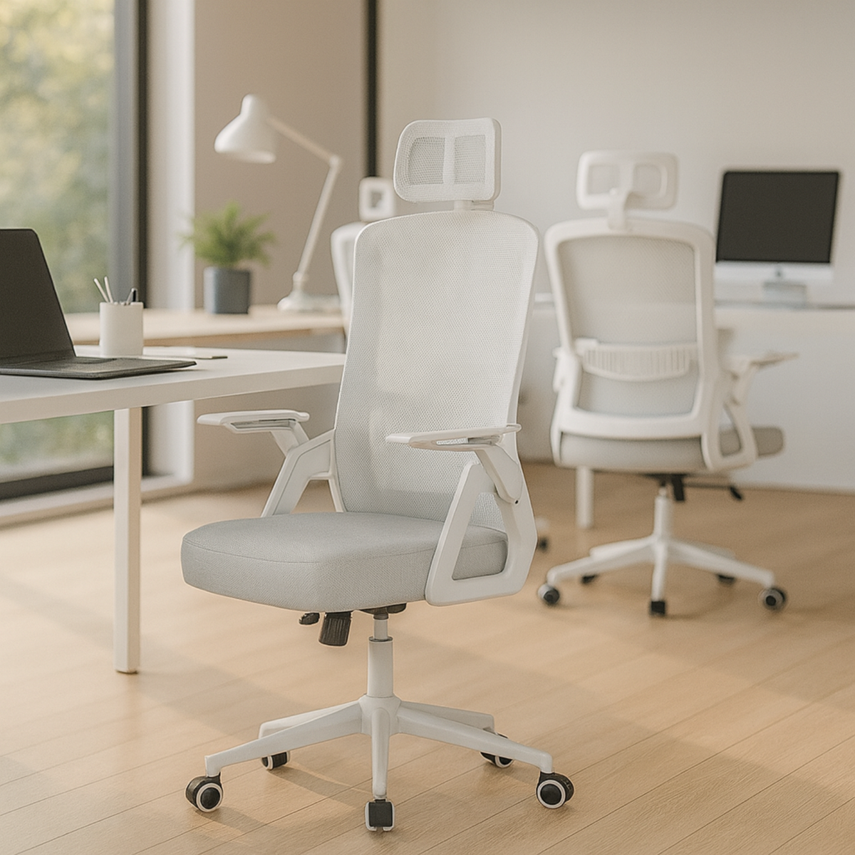 Chaise de Bureau Ergonomique avec Appui-Tête Léger – Office C-670