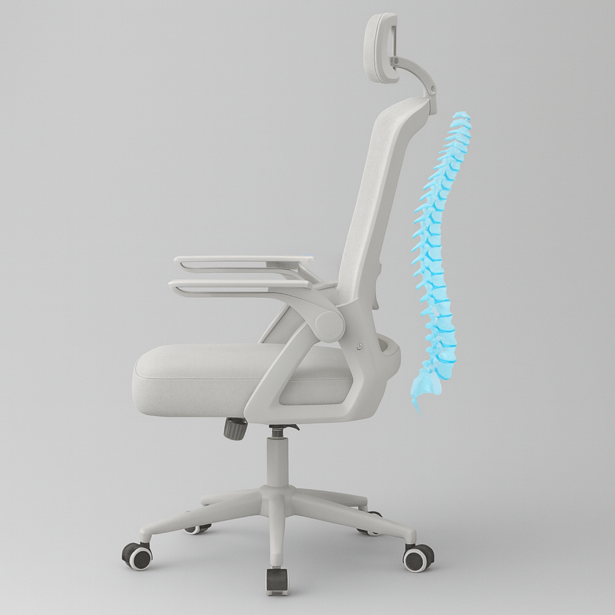 Chaise de Bureau Ergonomique avec Appui-Tête Léger – Office C-670