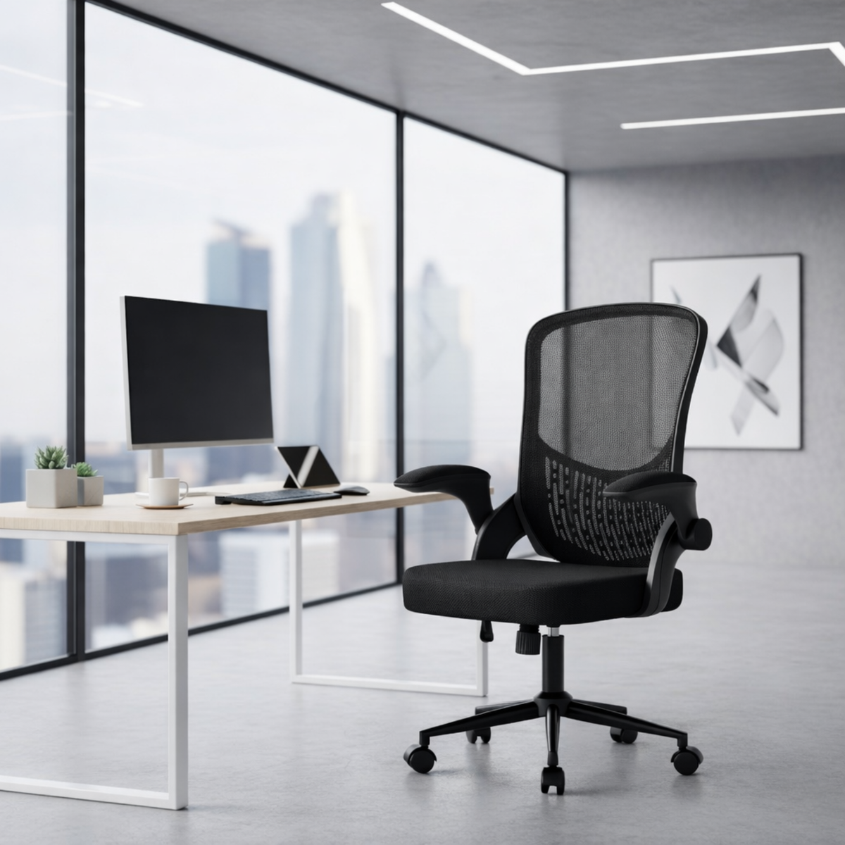Chaise de Bureau Ergonomique avec Dossier en Maille Large – Office C-570