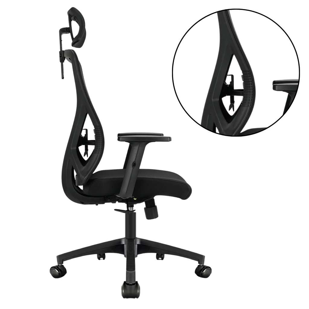 Chaise de Bureau Ergonomique à Support Lombaire Réglable – Office C-970
